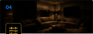 Luxury room configured for an automated lifestyle scene